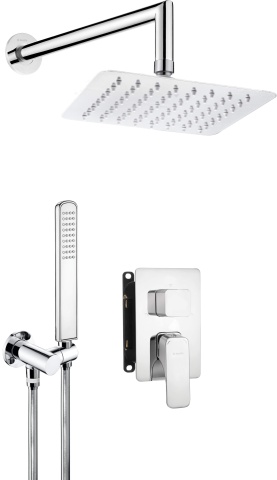 HIACYNT Set de duș cu montare îngropată, cu BOX pentru baterie BXYZ0QHM - Img 1