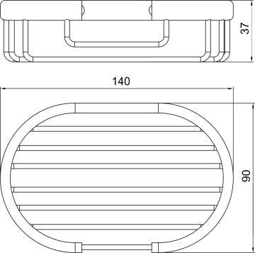 METALIA WIRE Suport metalic pentru săpun crom 6048,0 - Img 2