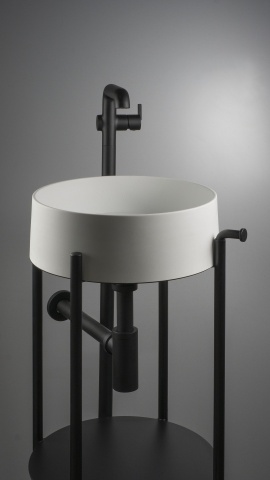🚰 Baterie chiuvetă freestanding SILIA, finisaj nero – Cod BQS_N2KK - Img 3