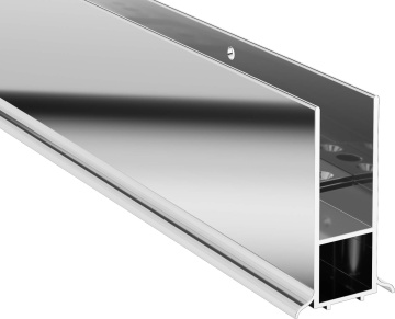 Kerria Plus Profil extensie, Sistem Keria Plus, montare pe perete Finisaj: Crom KTS_022X