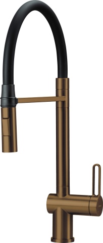 Magnetic Baterie pentru bucătărie, cu pipă elastică - 2 Funcții Finisaj: Bronz periat BRM_C72M - Img 1