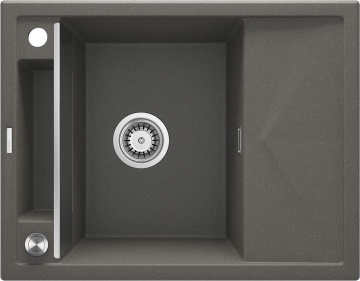 Magnetic Chiuvetă magnetică din granit, 1-cuvă cu picurător Finisaj: Antracit ZRM_T11A - Img 1