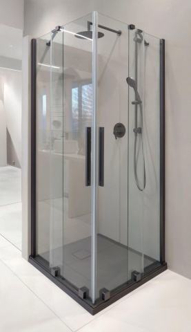 PRIZMA Cabină de duș, pătrata, 90x90 cm KPNDP09P09 Finisaj Titan 🚿⚙️ - Img 3
