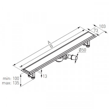 Rigolă duș liniară - 70 cm - OL70 - Ferro - Img 2