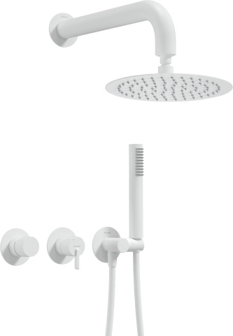 Silia - Set de duș încastrat cu baterie orizontală finisaj alb NQS_A0YK - Img 1
