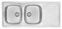 TWIST DECOR SINKS 2-BOWLS WITH FITTING ZEU_3210