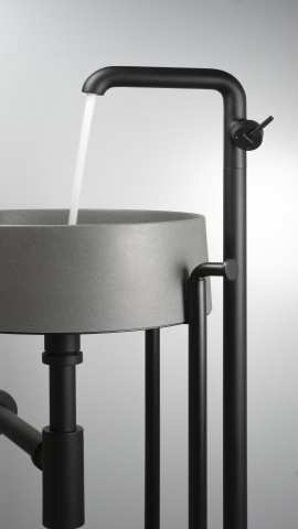 🚰 Baterie chiuvetă freestanding SILIA, finisaj nero – Cod BQS_N2KK - Img 4