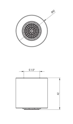 🚿 SILIA – Pălărie de duș fixă, 1-funcție, finisaj Bronz periat (NQS_C30K) 🛁 - Img 2