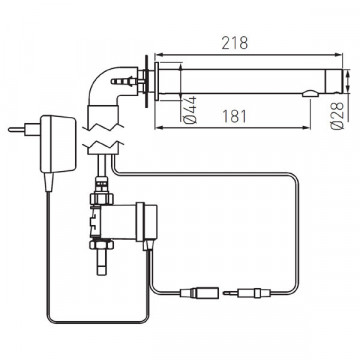 Bora Sensor Power-Safe - baterie perete cu senzor pentru apă rece sau premixată - BBB121S - Ferro - Img 2