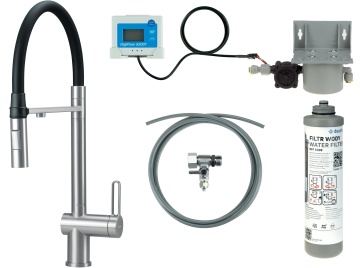 Magnetic Baterie pentru bucătărie, cu kit de filtrare a apei, cu pipă elastică BRMFF75M