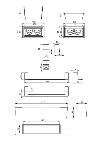 Magnetic Set de accesorii, pentru chiuvete Finisaj: Alb ZZMKA11O - Img 2