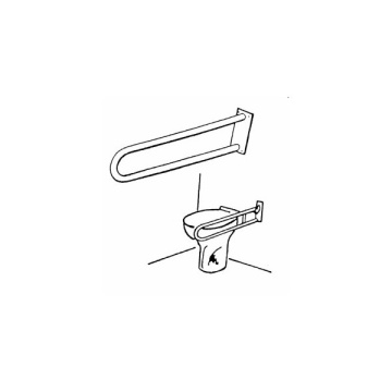 METALIA Mâner de susținere dublu, drept, 853 mm alb R6683,11 - Img 2