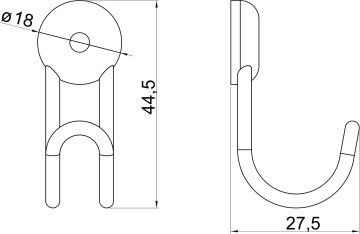 METALIA WIRE Agăţătoare crom 6009,0 - Img 2