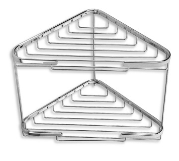 METALIA WIRE Etajeră mare de colţ cu două poliţe crom 6070,0