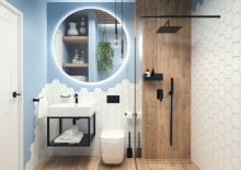 Perie wc seria Nero ADM_N712 - Img 2