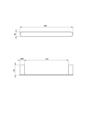 Round Agățătoare cu montare pe perete, pentru prosoape - 30 cm Finisaj: Auriu periat ADR_R611 - Img 2