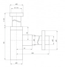 Sifon design pentru lavoar finisaj - Titan NHC_D31K - Img 2