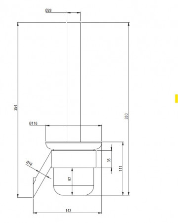 SILIA Perie de wc ADI_R711 Finisaj: auriu periat - Img 2