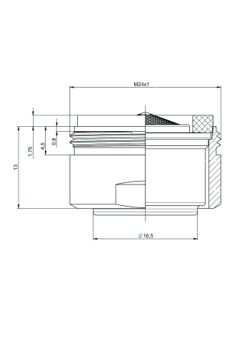 Aerator, limitarea debitului - 3 l/min Finisaj: ABAZ4PPS3 - Img 2