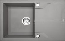 ANDANTE GREY GRANITE SINK ONE BOWL WITH DRAINER WITH FITTING ZQN_S113
