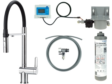 Magnetic Baterie pentru bucătărie, cu kit de filtrare a apei, cu pipă elastică BRMF075M