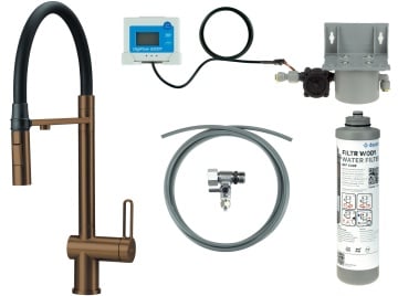 Magnetic Baterie pentru bucătărie, cu kit de filtrare a apei, cu pipă elastică BRMFC75M