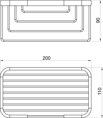 METALIA WIRE Etajeră mică şi adâncă crom 6077,0 - Img 2