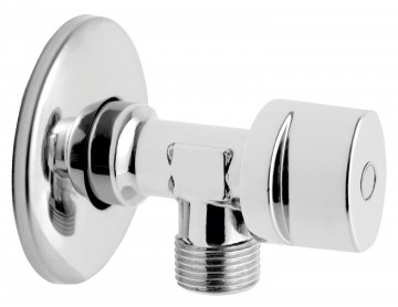 Robinet colțar 1/2”x1/2” cu bilă și manetă metalică - Z1212K - Ferro - Img 1