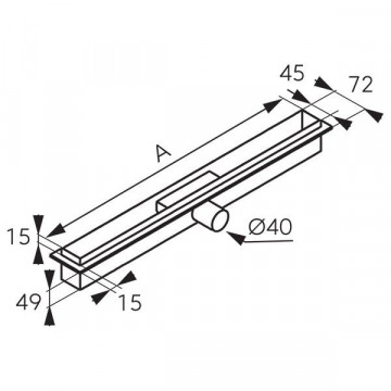 Super Slim Pro - rigolă duș liniară - 70 cm - OLSP1-70 - Ferro - Img 2