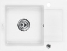 ZORBA ALABASTER METALIC GRANITE SINK 1 BOWL WITH DRAINER WITH FITTING ZQZ_A11A