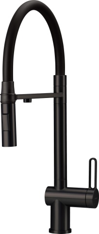 🚰 Baterie bucătărie MAGNETIC, cu racord filtru de apă & pipă flexibilă, finisaj nero – Cod BRM_N75M - Img 1