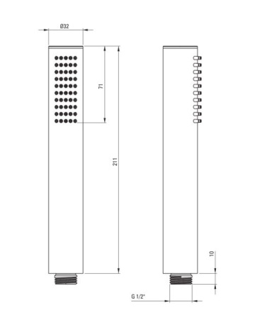🚿 SILIA – Pară de duș 1-funcție, finisaj Bronz periat (NQS_C51S) 🛁 - Img 2