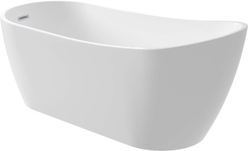 ARNIKA Cadă freestanding, asimetrica - 160 cm Finisaj: Alb KDA_016W