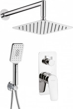Jasmin set de dus incastrat cu baterie , para de dus, si dispersor fix, finisaj crom NAC 09JP