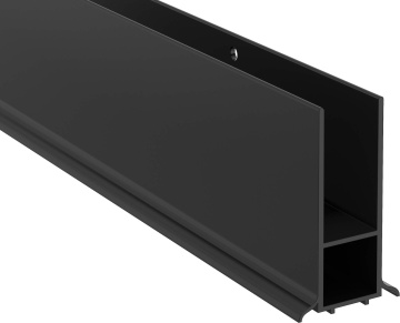 Kerria Plus Profil extensie, Sistem Keria Plus, montare pe perete Finisaj: Negru KTS_N22X