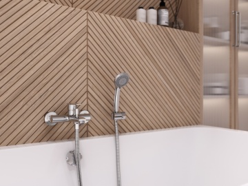 RITTO Baterie perete cada/dus Ritto, crom fara accesorii - BTR1- Ferro - Img 3