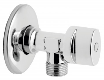 Robinet colțar 1/2”x3/4” cu bilă și manetă metalică - Z1234K - Ferro - Img 1