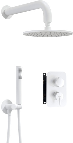 SILIA – Set de Duș Îngropat cu BOX și Cap de Duș Rotund, BXYYAQSM Finisaj Bianco 🚿✨ - Img 1