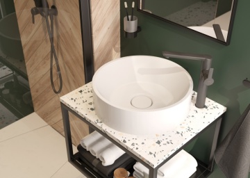 🚰 Baterie înaltă pentru chiuvetă ARIKA – Finisaj Titan – Cod BQA_D20K - Img 4