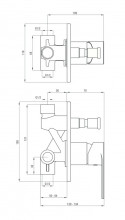 🚿 Baterie duș încastrată ALPINIA, cu comutator, finisaj cromat – Cod BGA_044P - Img 2