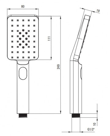 ALPINIA para de dus cu 3 functii finisaj auriu NGA_Z51S - Img 2
