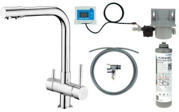 Baterie pentru bucătărie, cu kit de filtrare a apei BCHF065M
