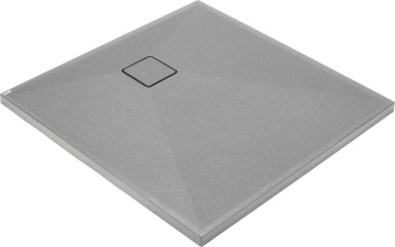 Correo Cădiță de duș din granit, pătrat, 80x80 cm Finisaj: Antracit KQR_S42B