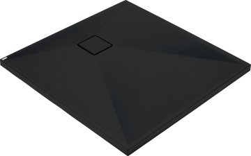 Correo Cădiță de duș din granit, pătrat, 80x80 cm Finisaj: Negru KQR_N42B