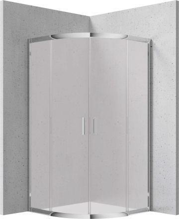 FUNKIA Cabină de duș, semicerc, 90x90 cm - înălțime 170 cm Finisaj: Crom KYP_653K