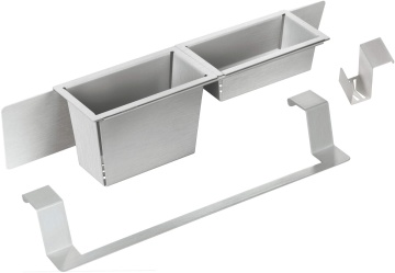 Magnetic Set de accesorii, pentru chiuvete Finisaj: Oțel periat ZZMK011O