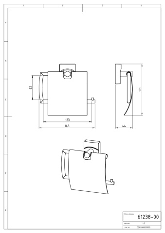 METALIA 11 Suport hârtie igienică cu protecţie crom 0238,0 - Img 2