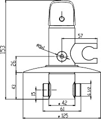 METALIA 57 Baterie încastrată cu set duș igienic crom 57211,0 - Img 2
