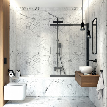 PRIZMA - Paravan pentru Cada 100x140 cm (Cod produs: KTJ_N73R) finisaj negru - Img 3
