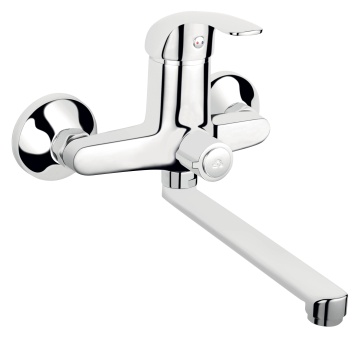 VASTO Baterie perete cadă-duș cu pipă pivotantă, 22 cm crom BVA3A